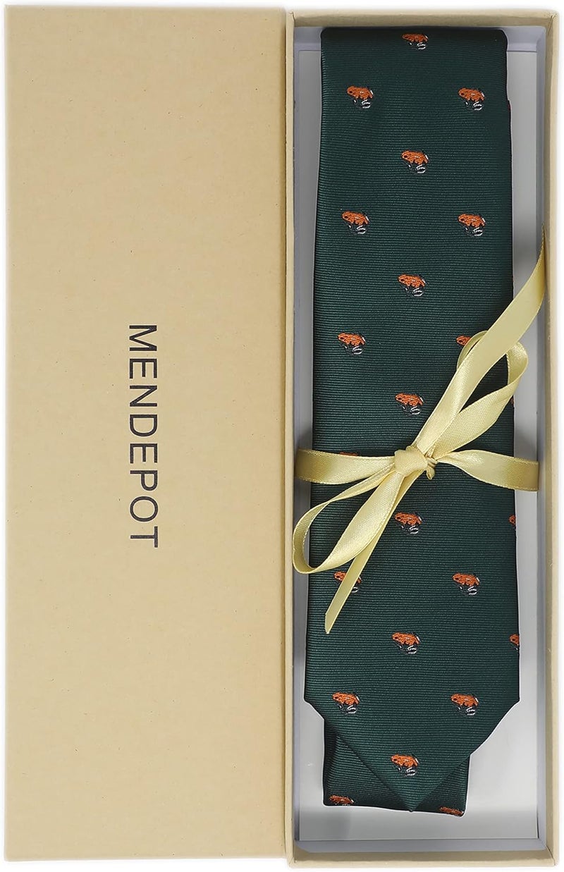 MENDEPOT Animal Pattern Necktie With Gift Box Sea Animal Pattern Tie Father's Day Birthday Gift Tie - Image 4